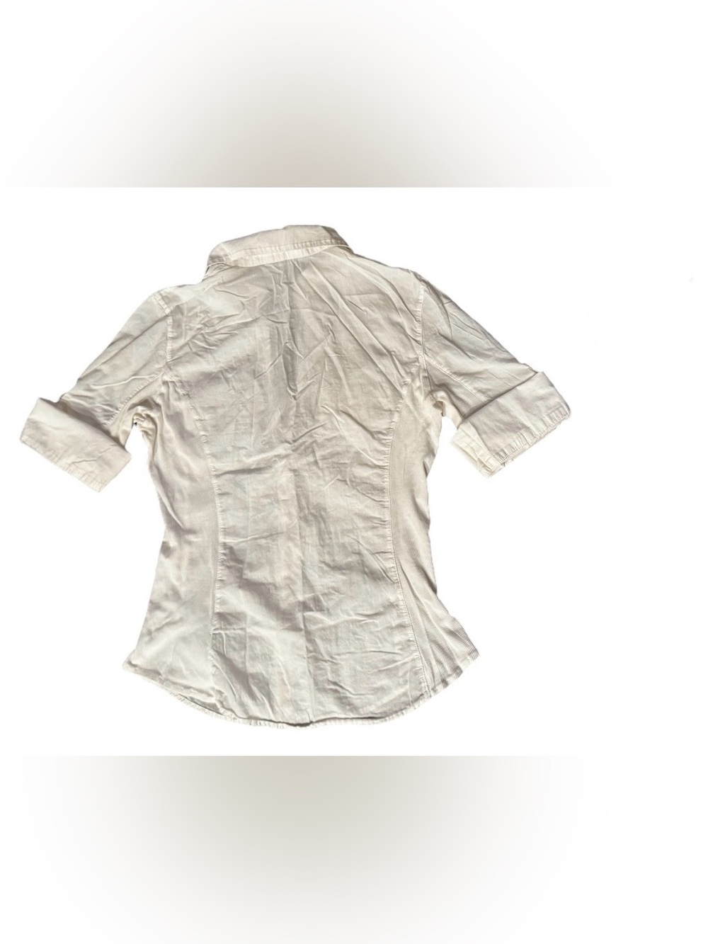 James Perse size L (3) sheer slub side panel button down shirt minimalist basic - Picture 4 of 11